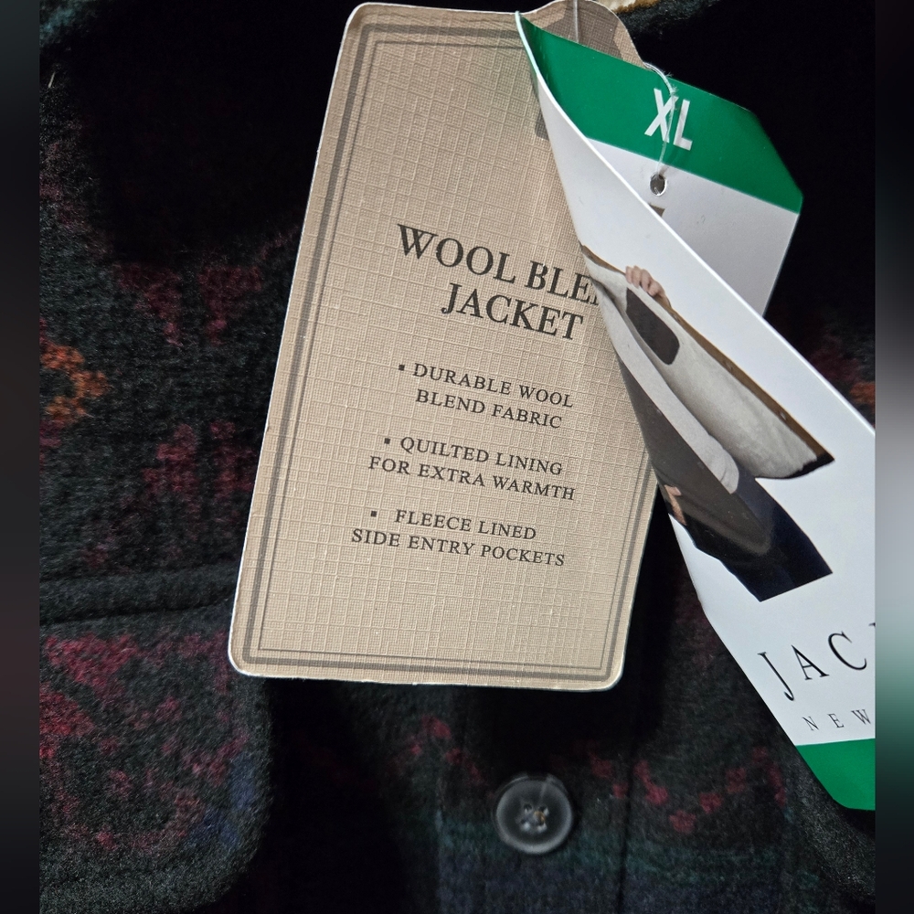 Jachs New York Wool Blend Sherpa Lined Button Front Jacket NWT Size: XL - Picture 5 of 8